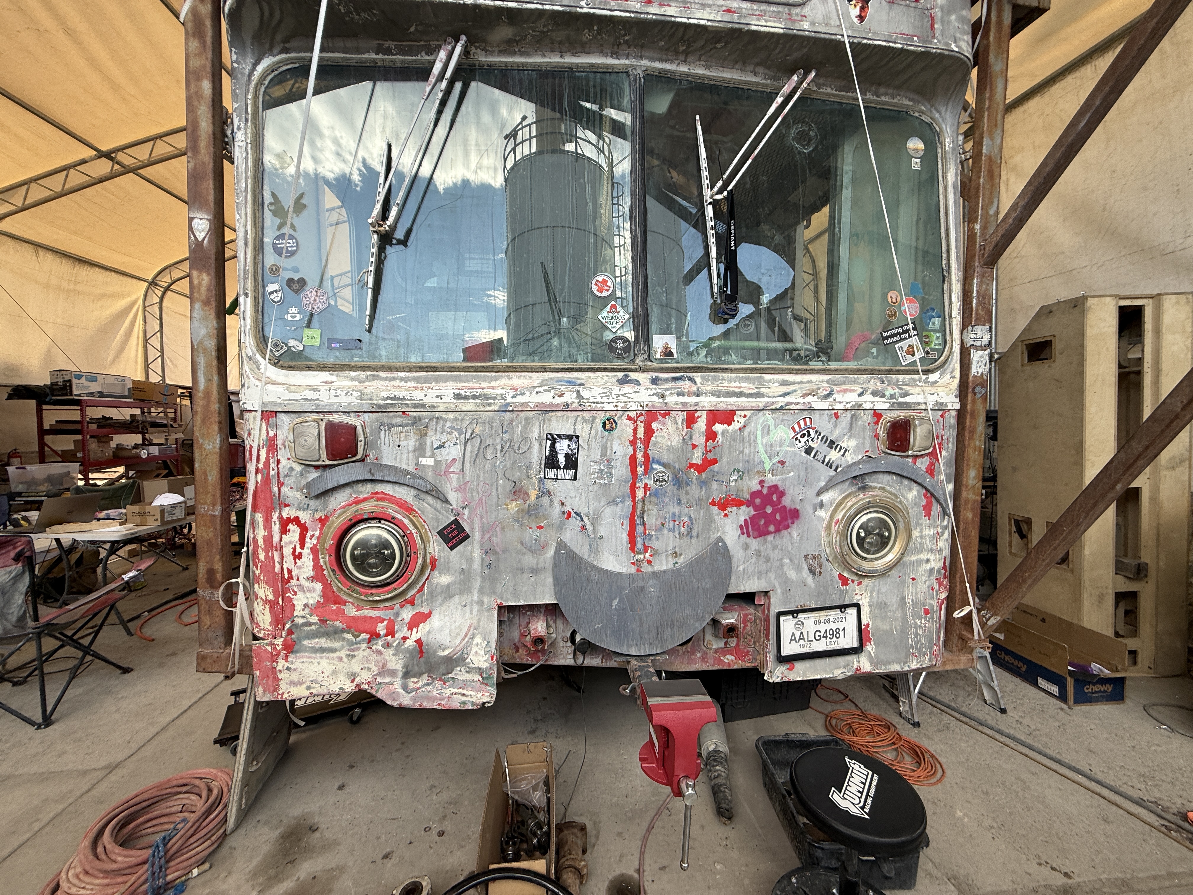 Robot Heart - Front of the bus
