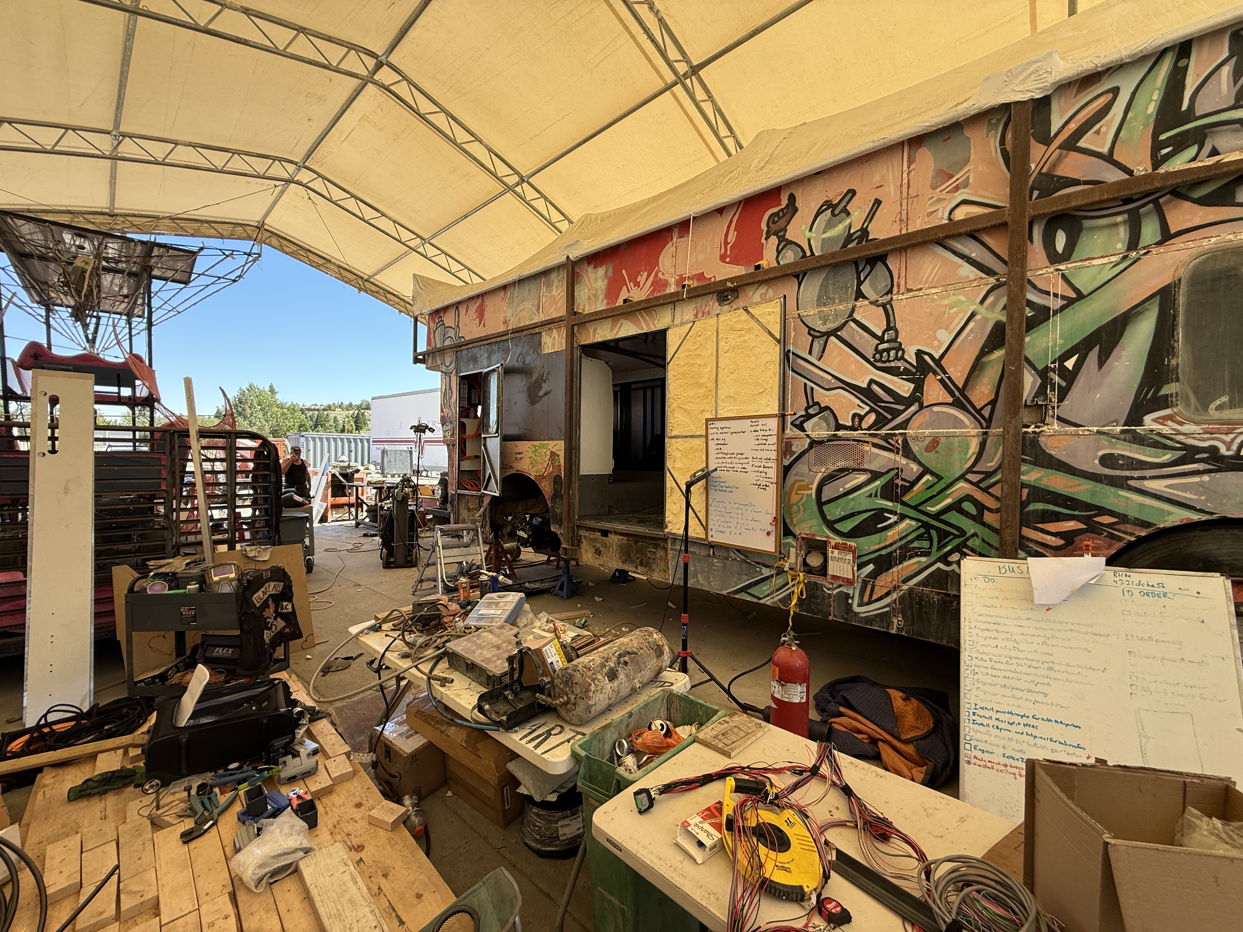 Robot Heart - workspace before burning man 2025